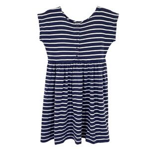 Hannah Andersson Navy Blue Stripe Cotton Play Dress